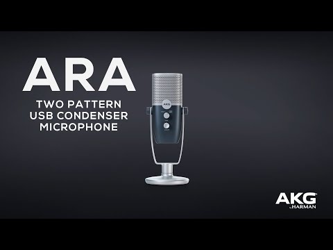 Présentation du produit : Microphone à condensateur USB professionnel à deux directivités AKG Ara